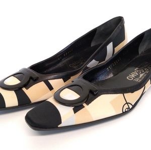 Salvatore Ferragamo multi-color low heeled women's